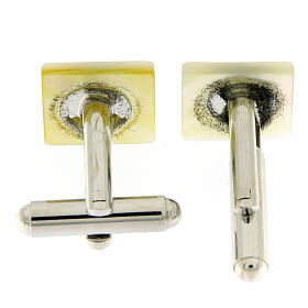 XP cufflinks in square white mother-of-pearl