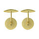 Cufflinks with 2025 Jubilee gold plated logo, 925 silver, 0.6 in s2