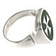 Anello verde croce di Malta regolabile unisex argento 925 HOLYART Collection s5