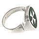 Unisex Green Maltese cross ring adjustable in 925 silver HOLYART Collection s5
