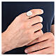 HOLYART Collection unisex verstellbarer Ring aus Silber mit weißem Malteserkreuz  s2