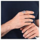 Anello argento 925 croce di Malta bordeaux unisex regolabile HOLYART Collection s4