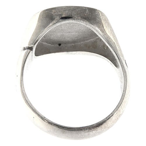 Verstellbarer HOLYART Collection Ring aus Silber 925 mit schwarzem Malteserkreuz 6