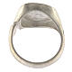 Größenverstellbarer Ring, Malteserkreuz, bordeaux, aus 925er Silber, satiniert, HOLYART Collection s6
