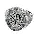 Ring 925 silver adjustable LARGE Alpha Omega HOLYART Collection s2