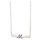 Necklace Ave Maria fuchsia strass 925 silver chain HOLYART Collection s1