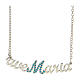 Ave Maria necklace, 925 silver and light blue crystals, HOLYART collection s1