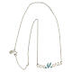 Ave Maria necklace, 925 silver and light blue crystals, HOLYART collection s5