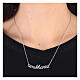 Collar Ave María cadena strass celestes plata 925 HOLYART Collection s2