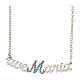 Collana Ave Maria catenina strass celesti argento 925 HOLYART Collection s1