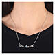 Necklace Ave Maria light blue strass 925 silver chain HOLYART Collection s2