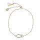 925 silver bracelet Christian fish white tassel adjustable HOLYART Collection s1