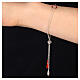 Adjustable bracelet with red fish and red tassel, 925 silver, HOLYART Collection s4