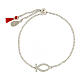 925 silver bracelet Christian fish red tassel adjustable HOLYART Collection s5