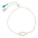 Adjustable bracelet with light blue fish and tassel, 925 silver, HOLYART Collection s5