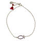 925 silver bracelet Christian fish lilac tassel adjustable HOLYART Collection s1