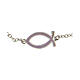 925 silver bracelet Christian fish lilac tassel adjustable HOLYART Collection s3