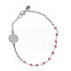 Bracelet of rose 925 silver with pink strass s2