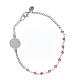 925 rose silver bracelet with pink rhinestones s2