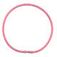 Pink rubber bracelet with silver fastener s1
