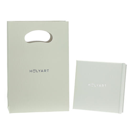 HOLYART Collection verstellbare Schulterkette aus Silber 925 mit schwarzen Fischen 8