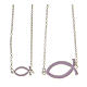 Collana scapolare regolabile pesci argento 925 lilla HOLYART Collection s1