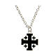 Necklace with black Jerusalem cross pendant, 925 silver, HOLYART Collection s3