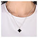 Necklace with black Jerusalem cross pendant, 925 silver, HOLYART Collection s2