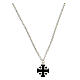 925 silver necklace with black Jerusalem cross HOLYART Collection s4