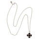 Necklace with brown Jerusalem cross pendant, 925 silver, HOLYART Collection s4