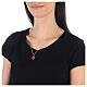 Collana catena croce di Gerusalemme rossa argento 925 HOLYART Collection s4