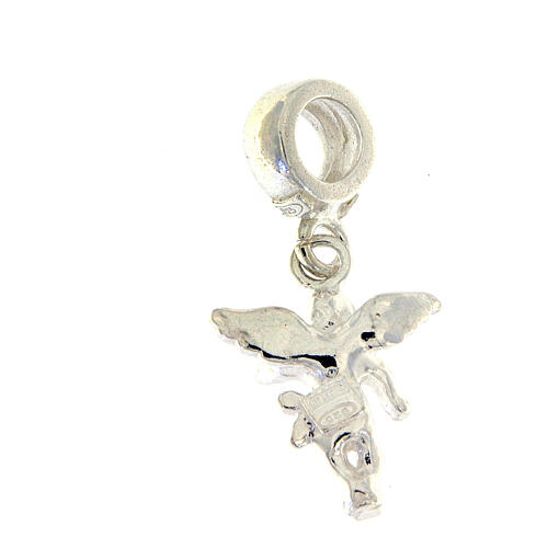 Charm-Anhänger mit Öse, filigraner Engel, aus 925er Silber 5