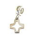 Silver Greek cross pendant open in 925 silver s1