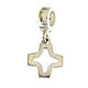 Silver Greek cross pendant open in 925 silver s5