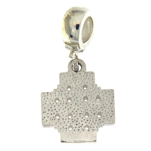 Bracelet dangle charm of 800 silver, Jerusalem cross 5