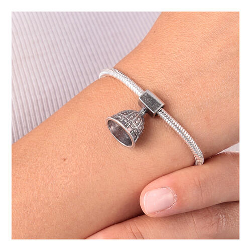 Dome of St Peter's, bracelet charm of 925 silver 4