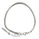 Bracelet with round snake chain, 925 silver, 6-7.5 in s1