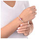 Passante per bracciale rosa decorato vetro Murano e argento 925 s2