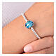 Charm turquoise décoré pour bracelet verre de Murano et argent 925 s4
