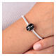 Charm noir décoré pour bracelet verre de Murano et argent 925 s4