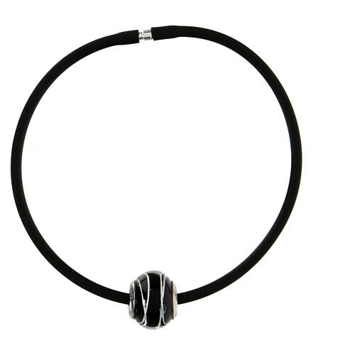 Black silver Murano glass bead for bracelets 925 silver 3