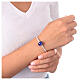 Charm bleu nuit décoré pour bracelet verre de Murano et argent 925 s2