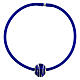 Charm bleu nuit décoré pour bracelet verre de Murano et argent 925 s3