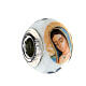 Murano glass charm with Our Lady of Guadalupe s1