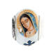 Murano glass bead for bracelets Virgin Guadalupe 925 silver s5