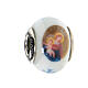 Murano glass bead for bracelets Mary and Jesus 925 silver s1