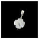 Mother of pearl Greek cross pendant with 925 silver loop s3