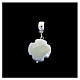 Mother of pearl Greek cross pendant with 925 silver loop s7