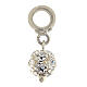 Strassball dangle charm, white crystal and 800 silver s1