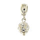 Strassball dangle charm, white crystal and 800 silver s5